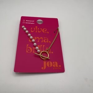 COLLAR PERLAS CIERRE DELANTERO ORO 18K