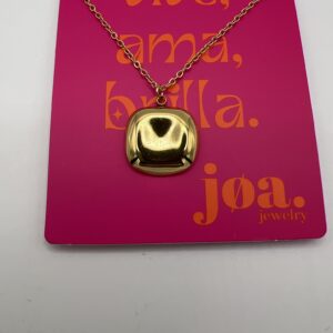 COLLAR MEDALLÓN BUTTON ORO 18K