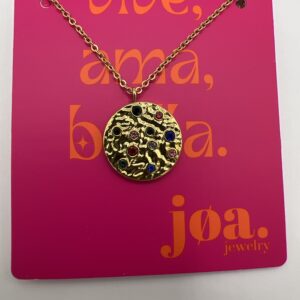 COLLAR MEDALLÓN LUNA BRILLANTE ORO 18K