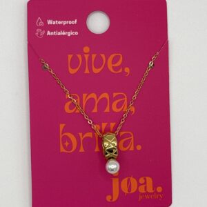 COLLAR ANILLO DE PERLA ORO