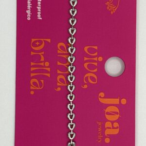 PULSERA ESLABÓN CORAZÓN PLATA