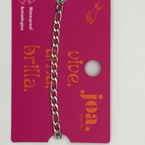 PULSERA ESLABÓN ALTERNA BARRAS PLATA