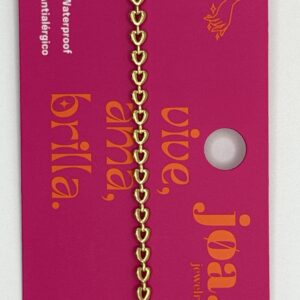 PULSERA ESLABÓN CORAZÓN ORO 18K