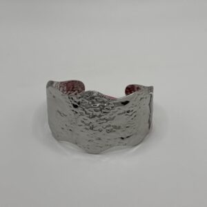 BRAZALETE MARTILLADO XL PLATA