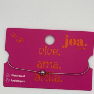 PULSERA CORDÓN ESFERA PLATA