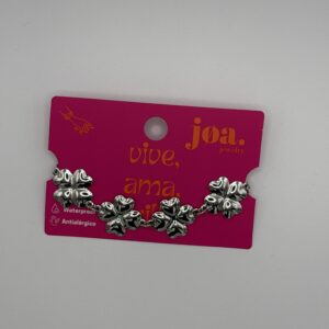 PULSERA TREBOL DE CORAZÓN PLATA