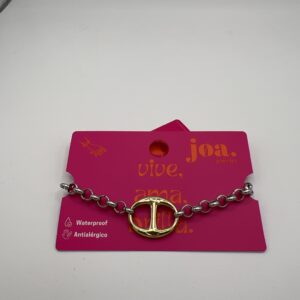 PULSERA ESLABONES ETERNIDAD MIXTA PLATA