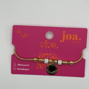 PULSERA CHARMS CORAZÓN ORO