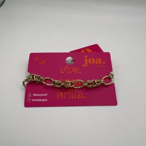 PULSERA ESLABONES NUDOS ORO 18K