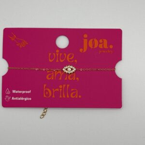 PULSERA OJO CIRCONITA ORO