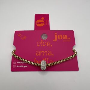 PULSERA BRILLANTE ESLABONES ORO 18K