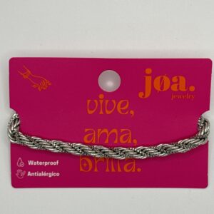 PULSERA CADENA GRUESA TORSIÓN PLATA