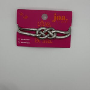 PULSERA ENTRELAZADA ANCHA PLATA