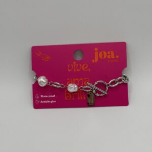 PULSERA FOREVER LOVE CIERRE FRONTAL PLATA