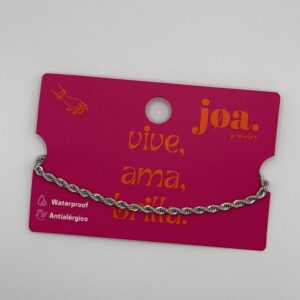 PULSERA CORDÓN SALMÓN 1 PLATA