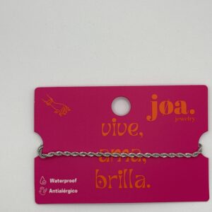 PULSERA CORDÓN SALMÓN FINA PLATA