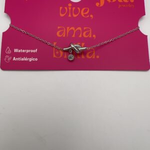 PULSERA NUDO BRILLANTE PLATA