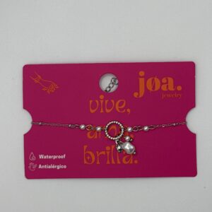 PULSERA CHARMS DE PERLA PLATA