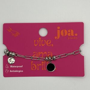 PULSERA CHARMS GOOD LUCKY PLATA