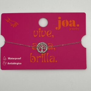 PULSERA CIRCONITAS ARBOL DE LA VIDA PLATA