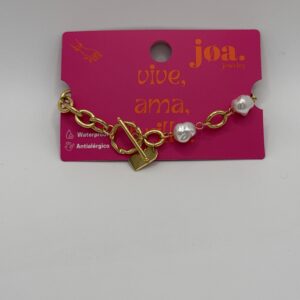 PULSERA FOREVER LOVE CIERRE FRONTAL ORO
