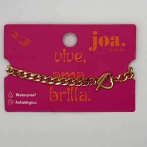 PULSERA CIERRE CORAZÓN ORO