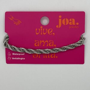 PULSERA CORDÓN SALOMÓNICO PLATA