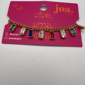 PULSERA MULTICOLOR BRILLANTES ORO 18K