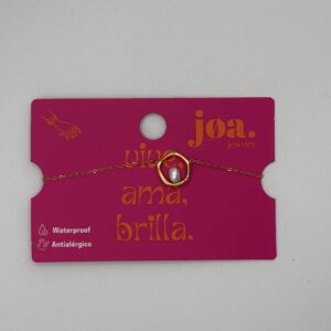 PULSERA NIDO DE PERLA ORO