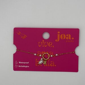 PULSERA CHARMS DE PERLA ORO